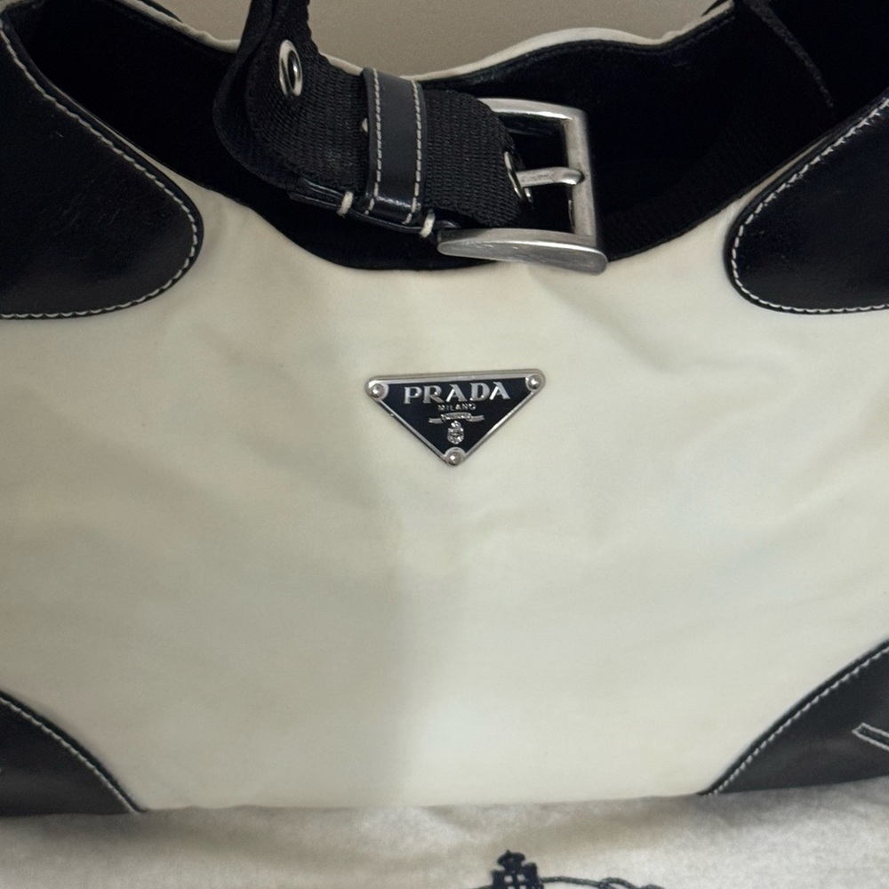 Prada Cream and Black Shoulder Bag - Picture 12 of 14